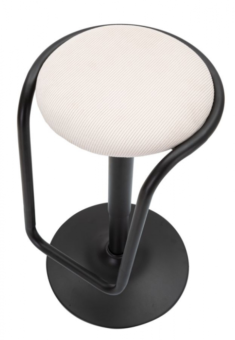 Scaun Bar Destiny, Alb Negru, Fier Stofa - creativdeco.ro [6]