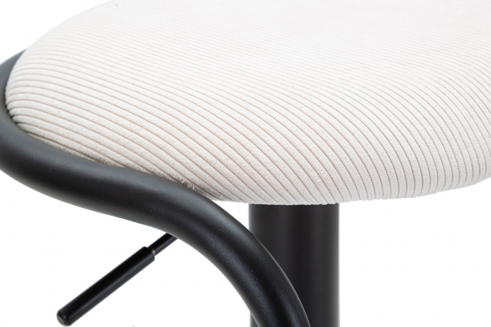 Scaun Bar Destiny, Alb Negru, Fier Stofa - creativdeco.ro [8]