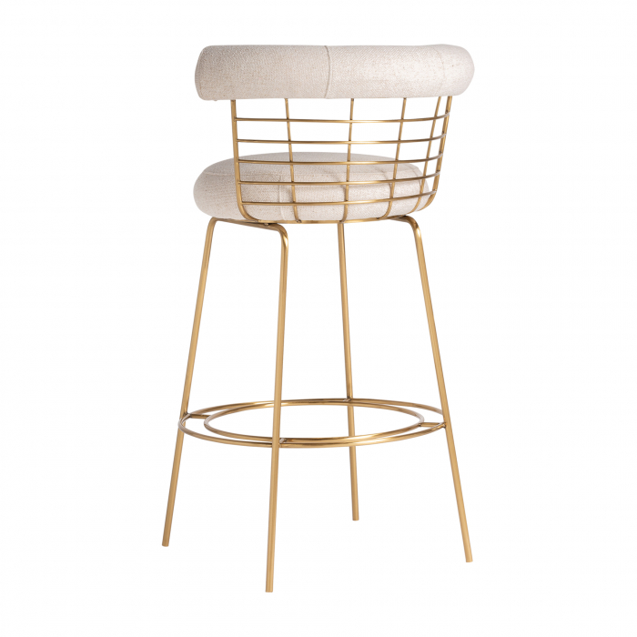 Scaun bar Art Deco alama alb antic | Mobilier elegant de lux [4]