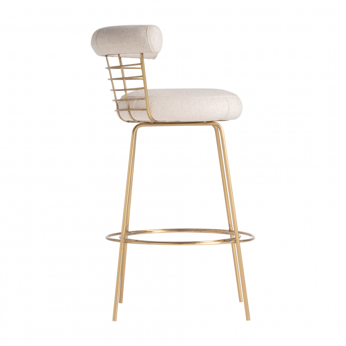 Scaun bar Art Deco alama alb antic | Mobilier elegant de lux [3]
