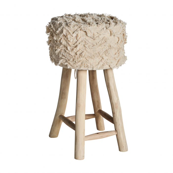 Scaun bar boho bumbac crem|Scaune bar autentice de calitate [2]