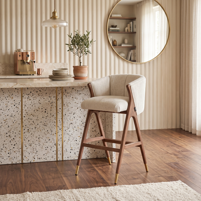 Scaun bar contemporan cauciuc catifea|Scaune bar moderne [2]