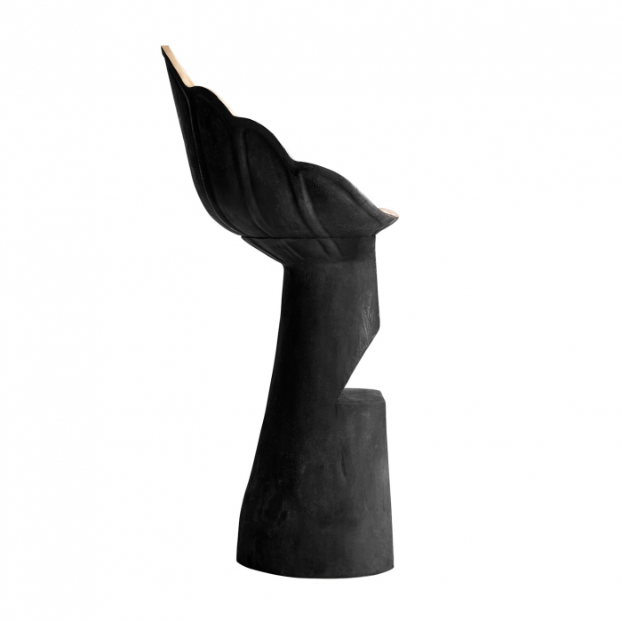 Scaun bar etnic lemn suar negru natural|Scaune bar unice [3]