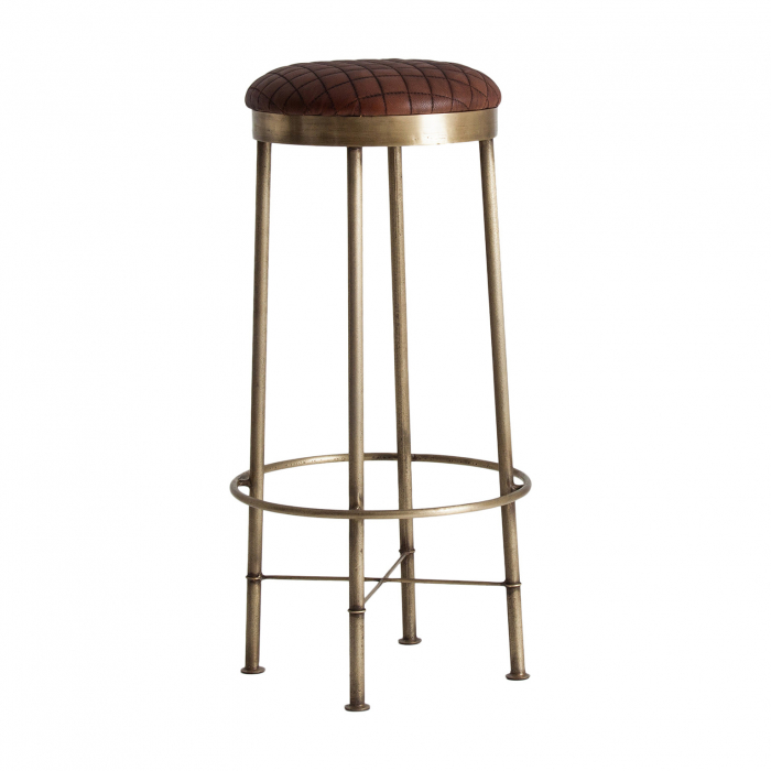 Scaun bar vintage metal piele|Scaune bar elegante [1]