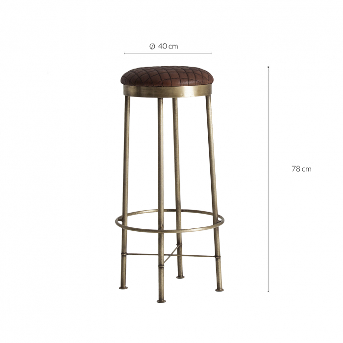 Scaun bar vintage metal piele|Scaune bar elegante [4]