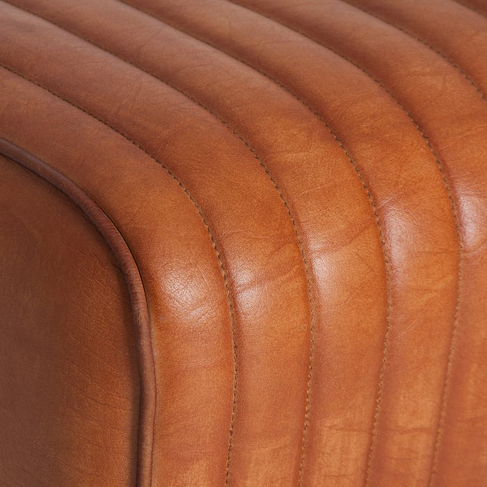 Scaun bar vintage piele maro | Scaune inalte confortabile [2]