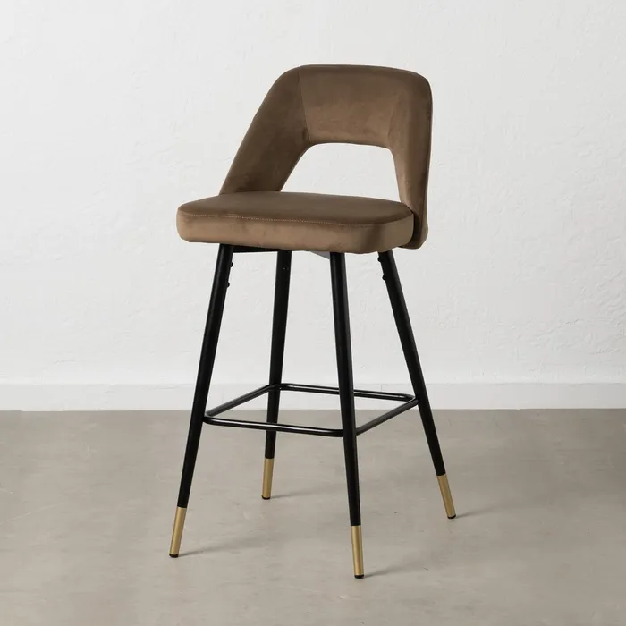Scaun Bar Ella, Catifea Maro, Metal Negru- - creativdeco.ro [2]