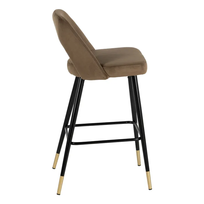 Scaun Bar Ella, Catifea Maro, Metal Negru- - creativdeco.ro [4]
