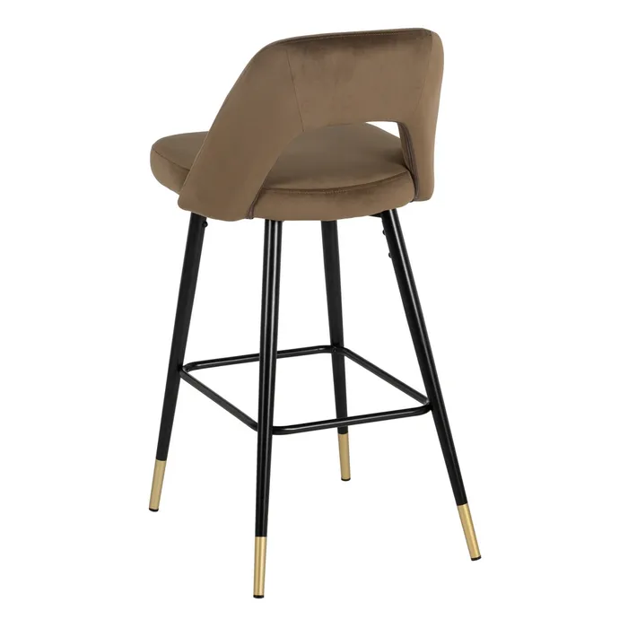 Scaun Bar Ella, Catifea Maro, Metal Negru- - creativdeco.ro [3]