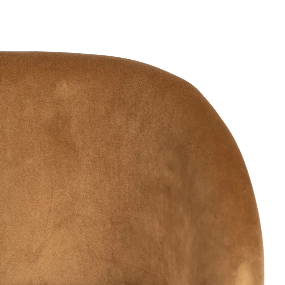 Scaun bar maro deschis, catifea metal [10]