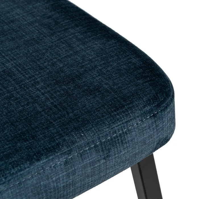 Scaun bar albastru cu cadru metalic negru și design ergonomic – stil horeca contemporan [5]