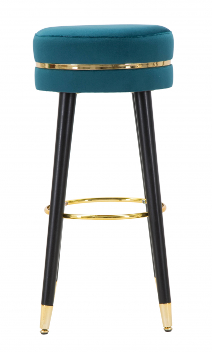 Scaun bar Paris, stofa turquoise - CreativDeco.ro [3]