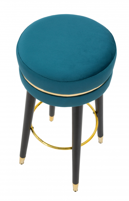 Scaun bar Paris, stofa turquoise - CreativDeco.ro [4]