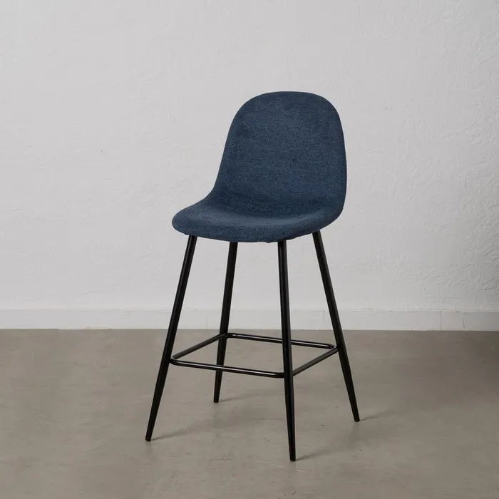 Scaun bar Perfect albastru cu picioare negre [2]