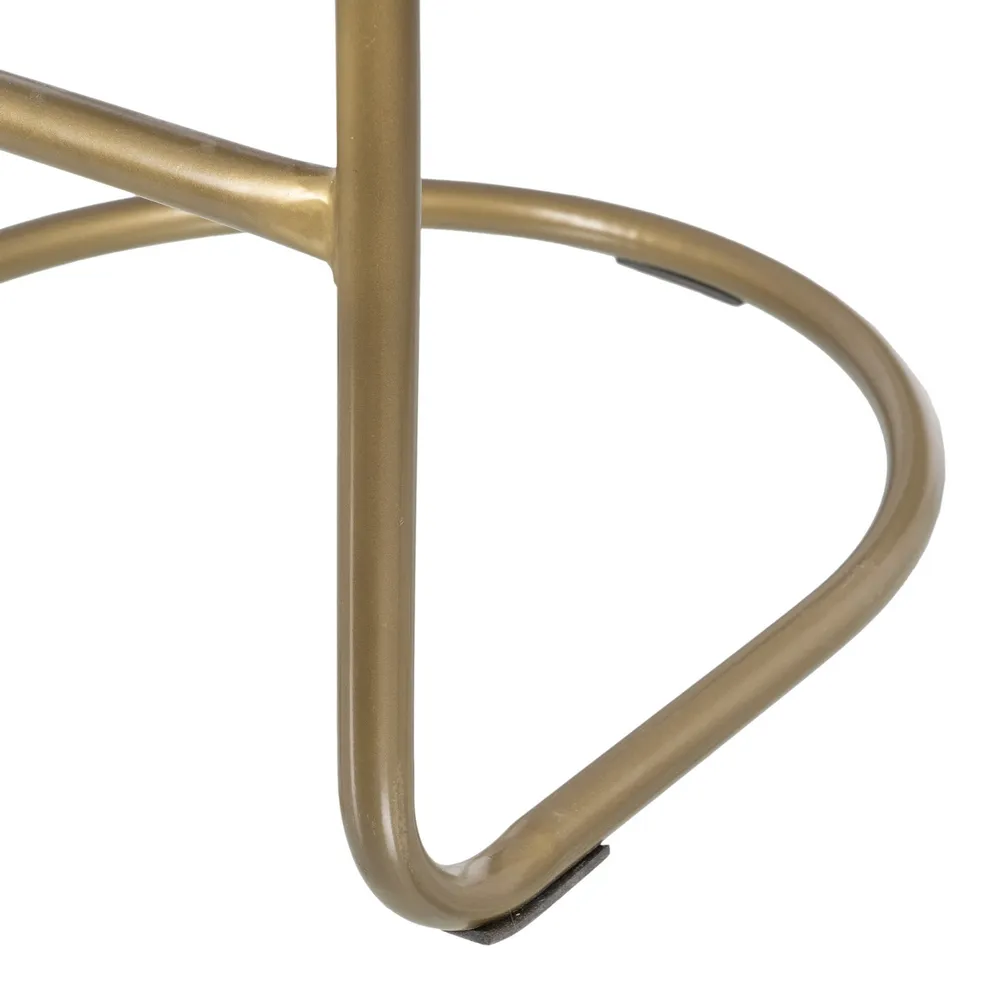 Scaun bar piele metal maro auriu [10]