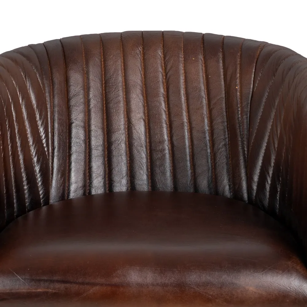 Scaun bar piele metal maro auriu [8]