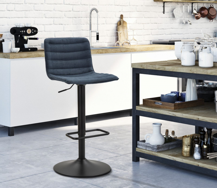 Scaun Bar Reglabil Albastru Design Contemporan CreativDeco [8]