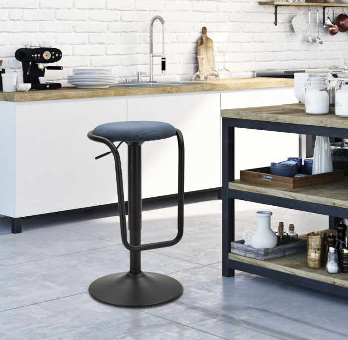 Scaun Bar Reglabil Navy Catifea Raiata CreativDeco [2]