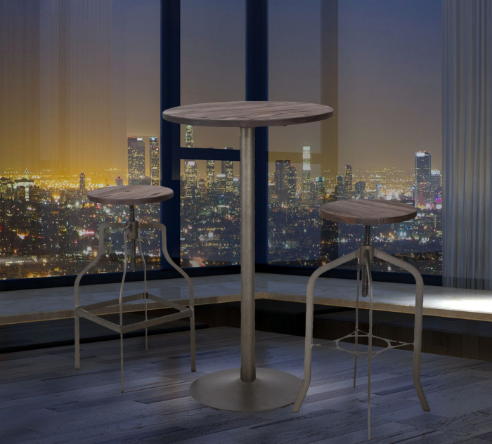 Scaun bar rotativ industrial Detroit CreativDeco [8]