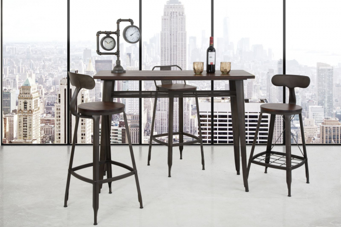 Scaun Bar Industrial Retro Bucatarie Insula CreativDeco [10]
