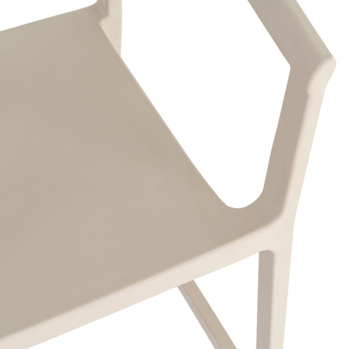 Scaun bar grădină plastic și frânghie bej [13]