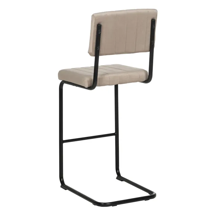 Scaun bar bej negru, stofa metal - CreativDeco.ro [3]