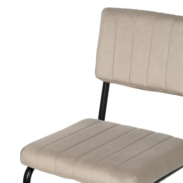 Scaun bar bej negru, stofa metal - CreativDeco.ro [5]