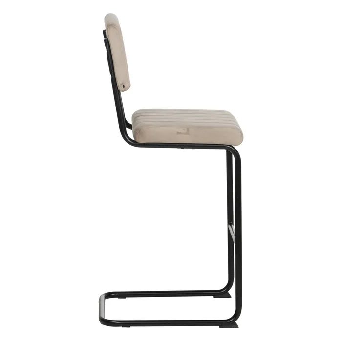 Scaun bar bej negru, stofa metal - CreativDeco.ro [4]
