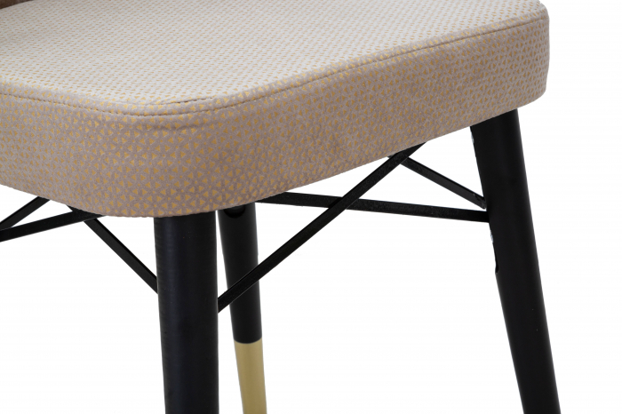 Scaun Bella bej, textil lemn [5]