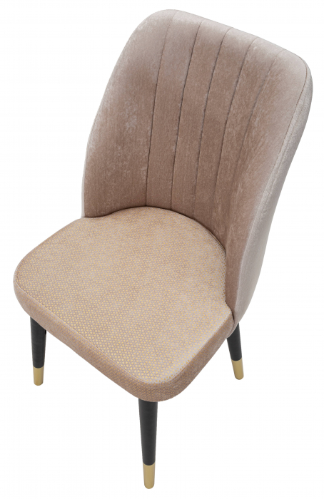 Scaun Bella bej, textil lemn [7]
