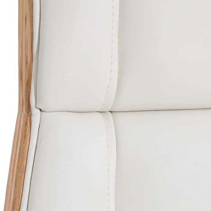 Scaun Birou Cabeza Alb, Natural, Lemn, Piele Ecologica - creativdeco.ro [9]