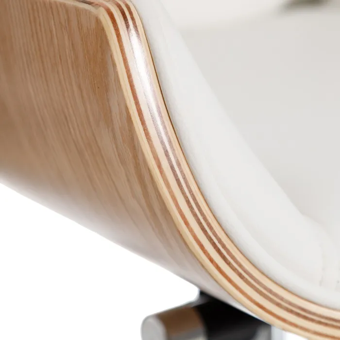 Scaun Birou Cabeza Alb, Natural, Lemn, Piele Ecologica - creativdeco.ro [8]