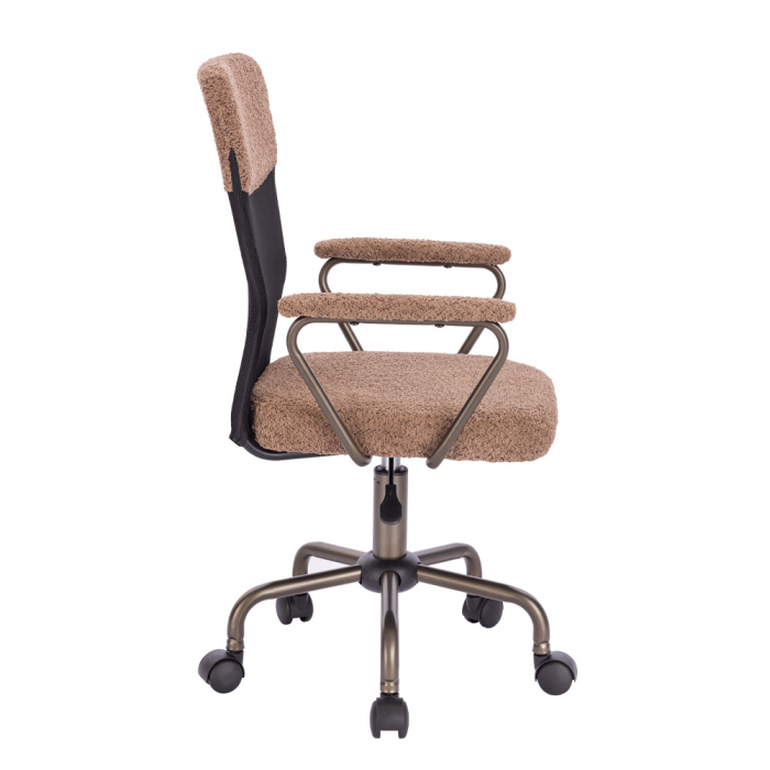 Scaun ergonomic în nuanță caldă maro, ideal pentru birouri moderne [3]