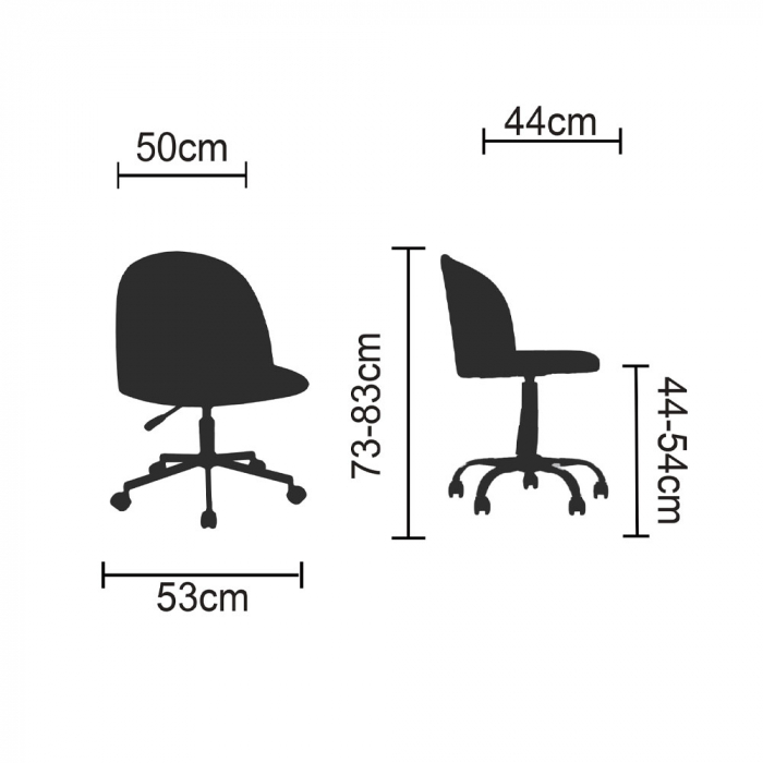 Scaun ergonomic de birou cu design modern și textură boucle în roz prăfuit [4]