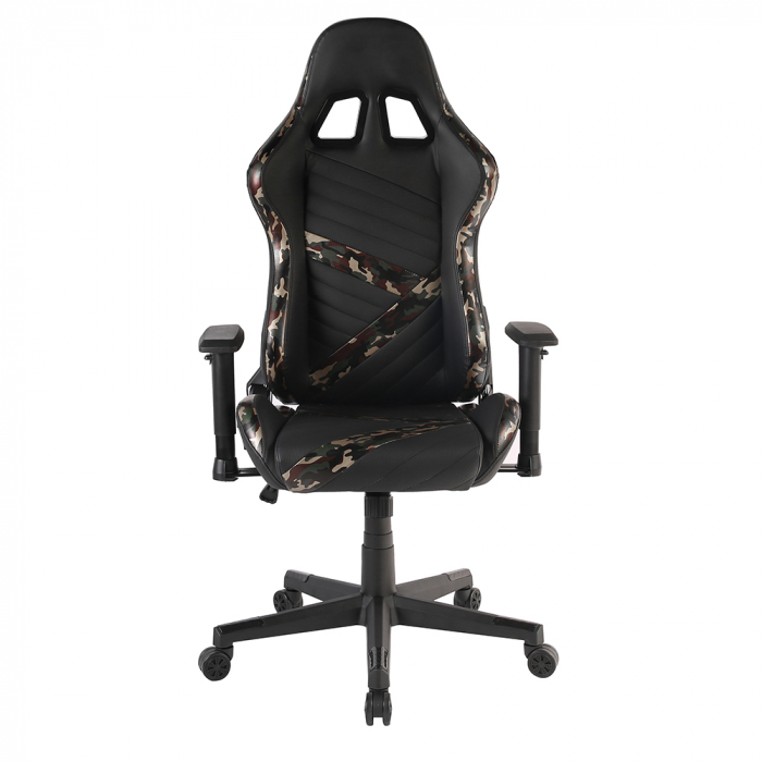 Scaun gaming ergonomic de birou camuflaj Dyskord cu tetieră și pernă lombară [2]