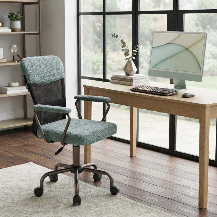 Scaun ergonomic modern în nuanță mint, cu design fresh și funcțional [2]