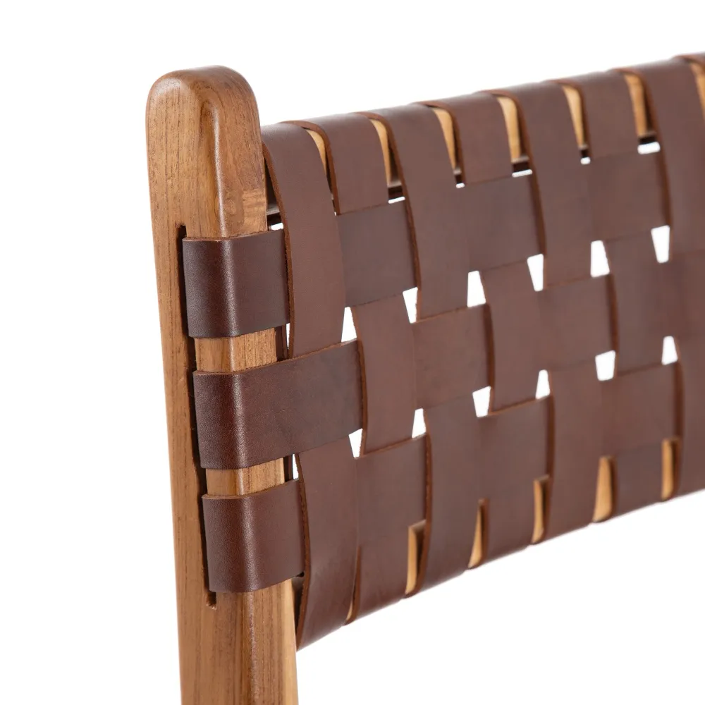Scaun Brown Lemn Tec Piele Maro - CreativDeco.ro [9]