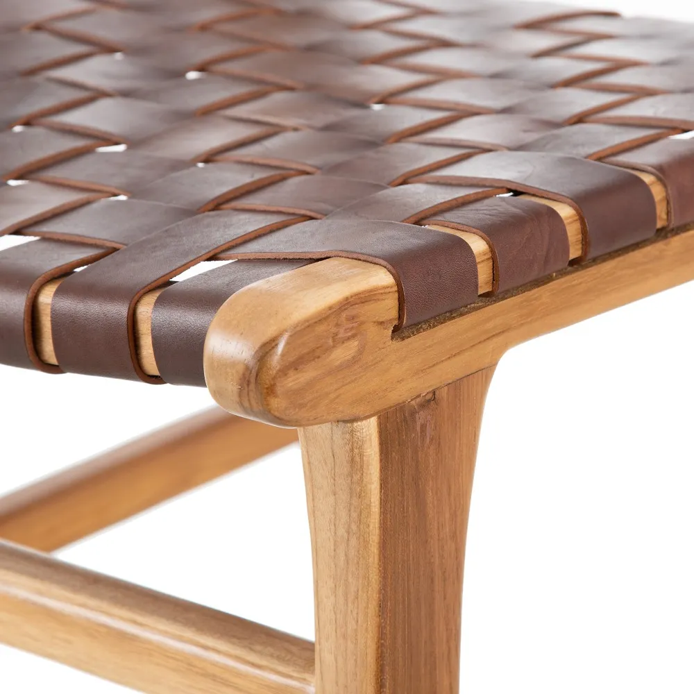 Scaun Brown Lemn Tec Piele Maro - CreativDeco.ro [10]