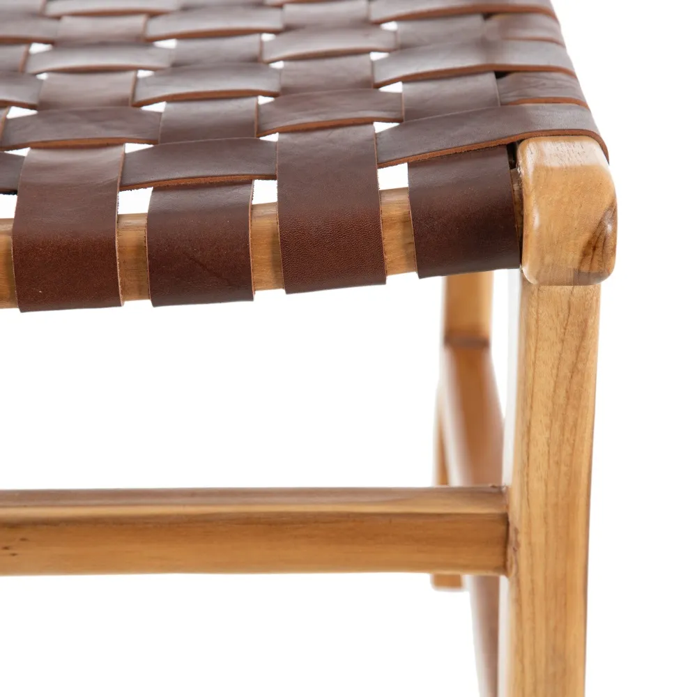 Scaun Brown Lemn Tec Piele Maro - CreativDeco.ro [11]