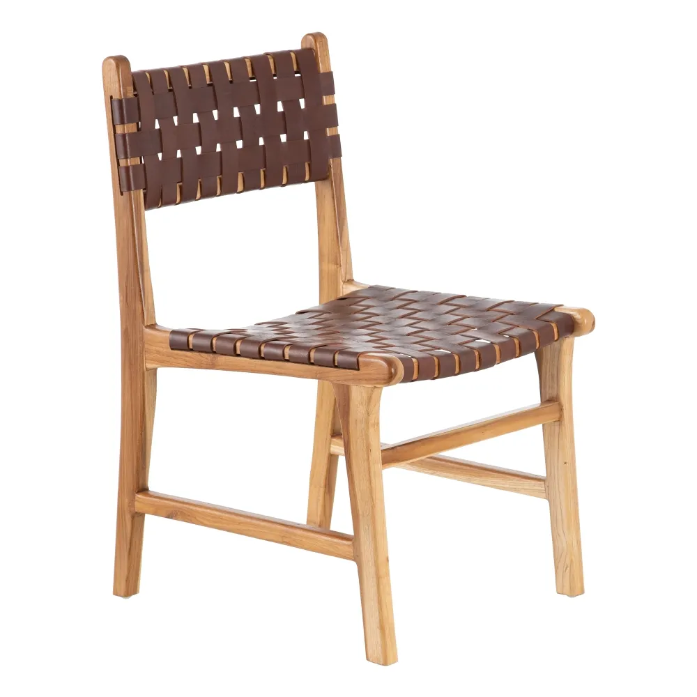 Scaun Brown Lemn Tec Piele Maro - CreativDeco.ro [1]