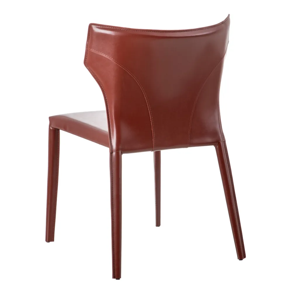 Scaun Brown din Piele Maro, Structura din Metal - creativdeco.ro [4]