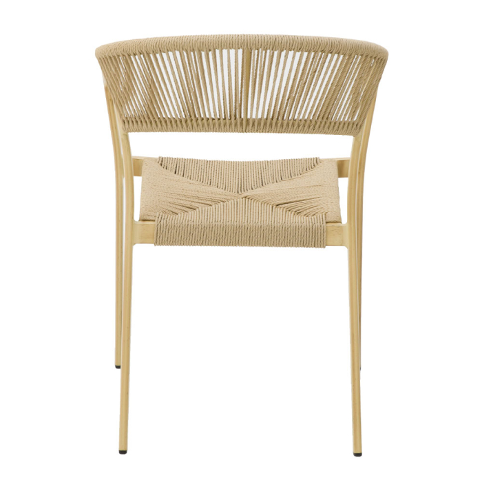 Scaun cu brațe aluminiu natur și ratan sintetic [6]