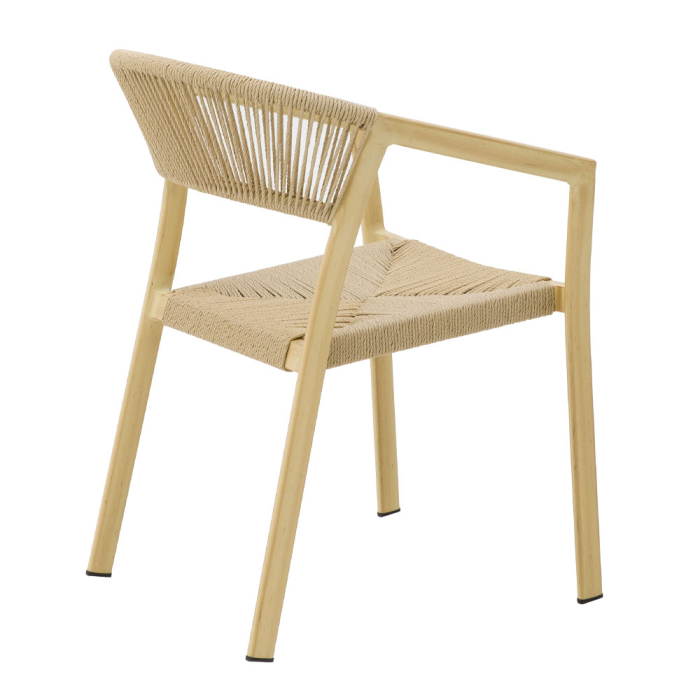 Scaun cu brațe aluminiu natur și ratan sintetic [5]