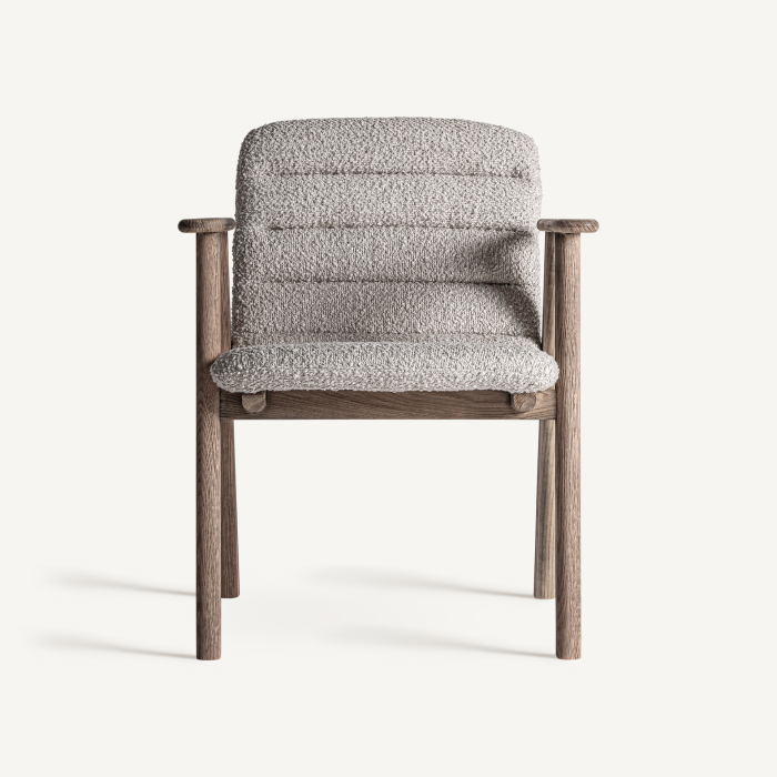 Scaun cu brațe tapitat din lemn de ulm Jacquard [2]