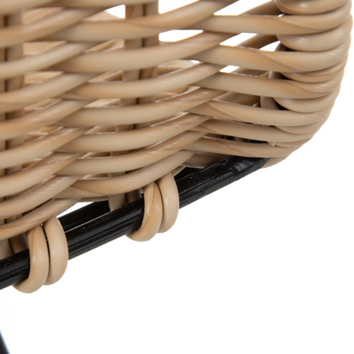 Scaun ratan sintetic cu structură metalică – stil boho chic modern [8]