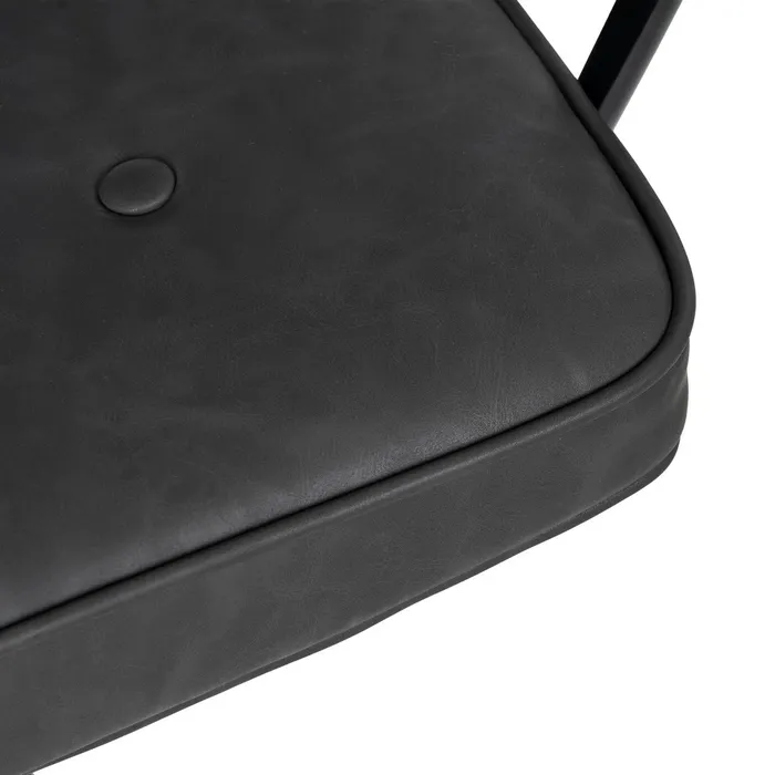 Scaun cu Roti cu Piele Ecologica NEGRU- de la Creativdeco.ro [6]