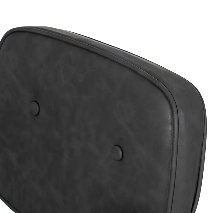 Scaun cu Roti cu Piele Ecologica NEGRU- de la Creativdeco.ro [7]