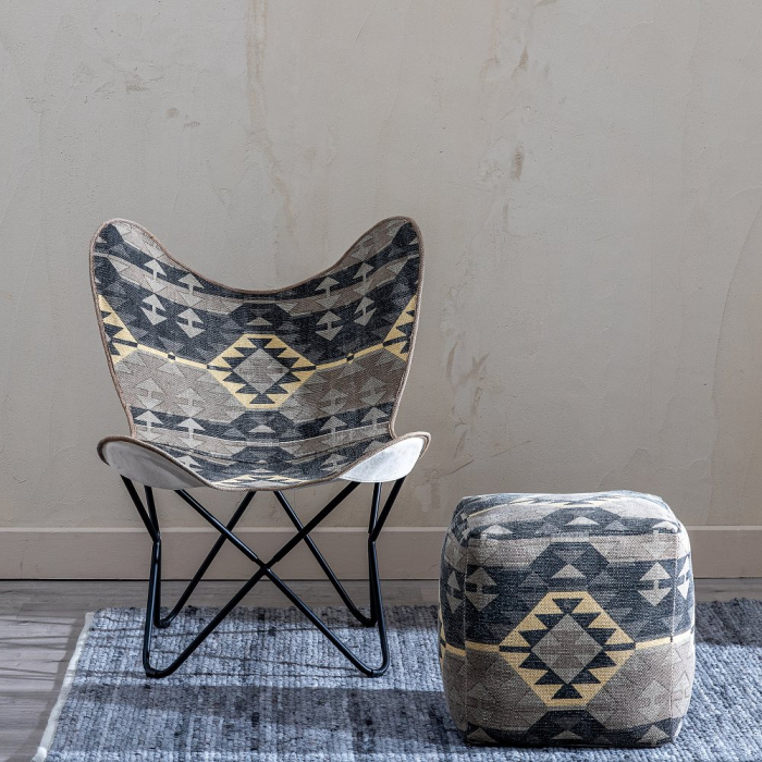 Scaun Tip Fluture Negru CreativDeco - Design Geometric pentru Decoruri Eclectice [2]