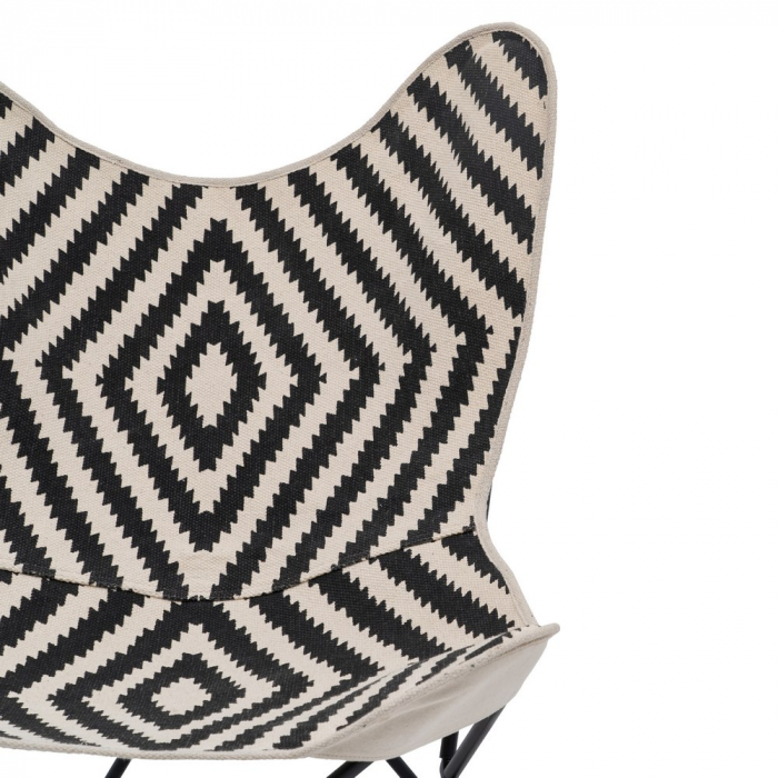 Scaun Tip Fluture Alb Negru CreativDeco - Mobilier Modern cu Stil Unic [5]