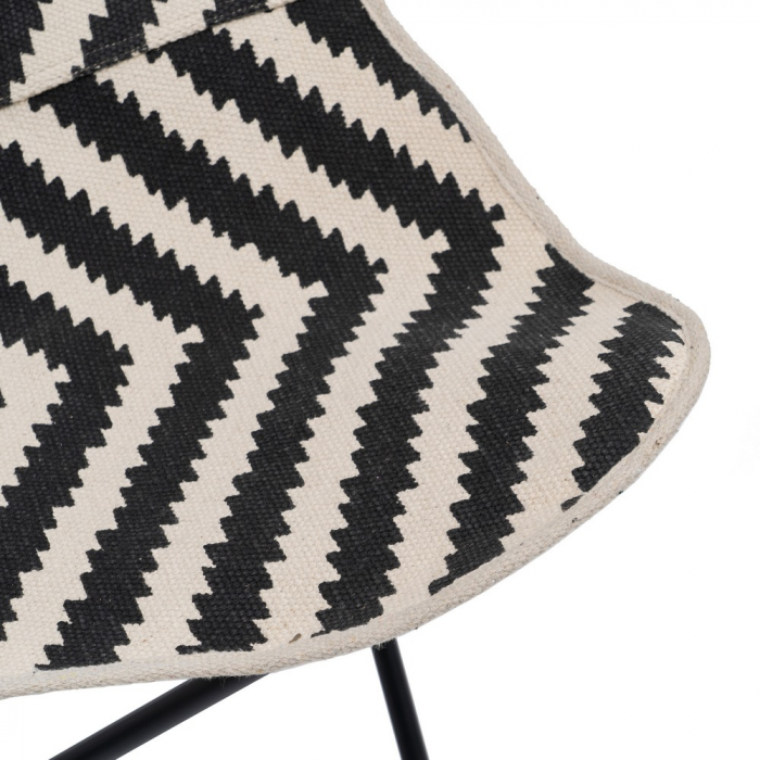 Scaun Tip Fluture Alb Negru CreativDeco - Mobilier Modern cu Stil Unic [6]